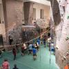 Students hang out by the climbing wall during Connect at The Rec