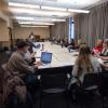 Campus community members during a roundtable event