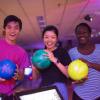 Students bowling in the UMC Connection