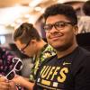 Students decorate sunglasses during Fall Fest in the UMC