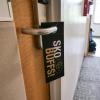 Cool door hangers in Libby Hall. Volunteers, students and parents work together to move students back onto the CU Boulder campus on Sunday, August 19, 2018. (Photo by Glenn Asakawa/University of Colorado)