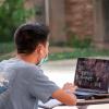 Student on a Zoom call
