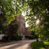 A scenic image of Macky Auditorium on campus