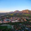 Aerial view of CU Boulder campus