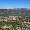 Aerial view of the CU Boulder campus and surrounding area