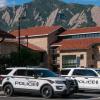 CU Boulder police cars on campus (Photo by Patrick Campbell/University of Colorado)