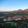 An aerial photo of CU Boulder.
