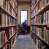 Student studying in Norlin Library