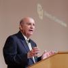 Chancellor Philip P. DiStefano speaks from a lecturn.