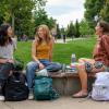 Students on campus