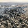 Aerial view of one of the neighborhoods burned by the Marshall Fire.