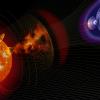 An artist's depiction of space weather. 