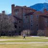 person walking on campus