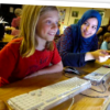 Kids enjoying game design