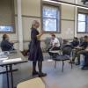 Signer translates course content during class