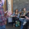 Professor teaching class