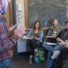 Professor teaching class