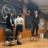 Improv group performing on stage