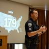 CU Boulder Police Sgt. John Zizz leads active harmer training class on campus