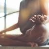 a person sitting in meditation