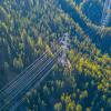 power line in a mountainous area