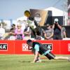 AJ” Juenemann and his canine companion Trip compete in a disc dog challenge