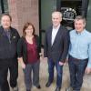 Professor Alan Weimer, CU Boulder alum Karen Buechler, CU Boulder alum Mike Masterson and Professor Steve George at ALD NanoSolutions in Broomfield, Colorado.