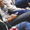 A person using a mobile phone