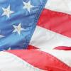 A close-up image of part of the American flag.
