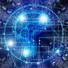 Brain overlaid on computer data