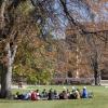 A class meets on Norlin Quad.