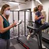 A runner on a treadmill