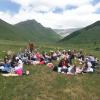 Students in mountains abroad