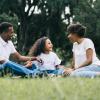 Family in a park