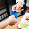 Person pays with credit card