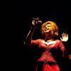 Mrs. Eda Bagel performing on stage