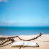 A book sitting on a beach