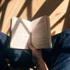 person reading a book