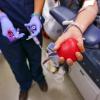 Person gets ready to donate blood