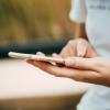 Woman on iPhone