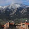 CU Boulder campus with Flatiron mountains in the background