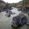 Large boulders in a river