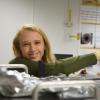 Briana Indahl working in the lab