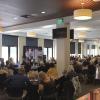 Four Ralphie handlers speak at a Buffalo Belles luncheon