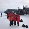 Aerospace doctoral student Jackson Jandreau and fellow researchers in Antarctica