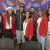 CAAAS staff pose with founder and director Reiland Rabaka and Deion 'Coach Prime' Sanders