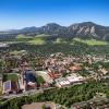 CU Boulder campus aerial shot