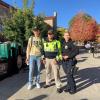 Chase Cromwell with officers Gabe Ross and Dorie Schram at a Coffee with a Cop event