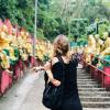 Student exploring Hong Kong, China