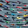 Flags of the world, seen from above